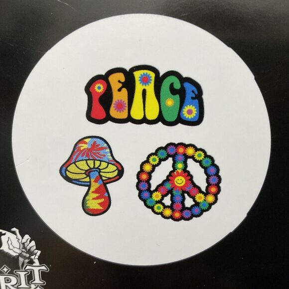 Spirit Halloween Groovy 60's Iron Patch Set Peace, Mushroom, Peace Sign 2pkgs - Picture 3 of 7